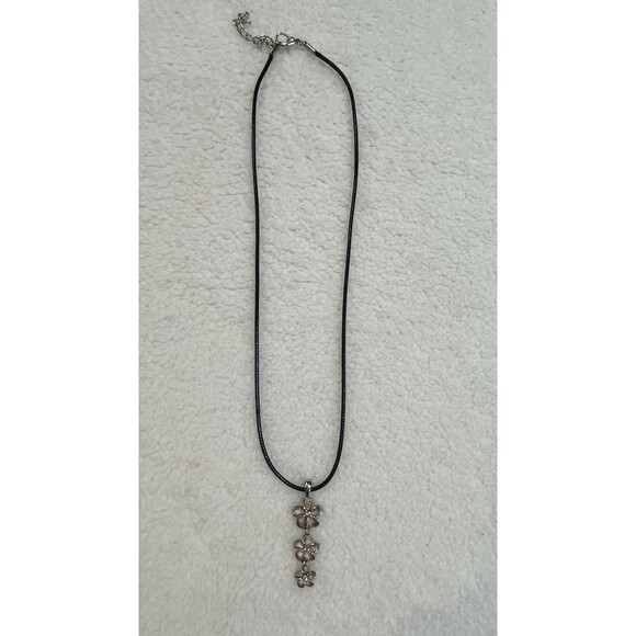 VTG Kuuipo Hawaiian Sterling Silver Flower Pendant Necklace Pink Stone Coquette - Picture 2 of 10